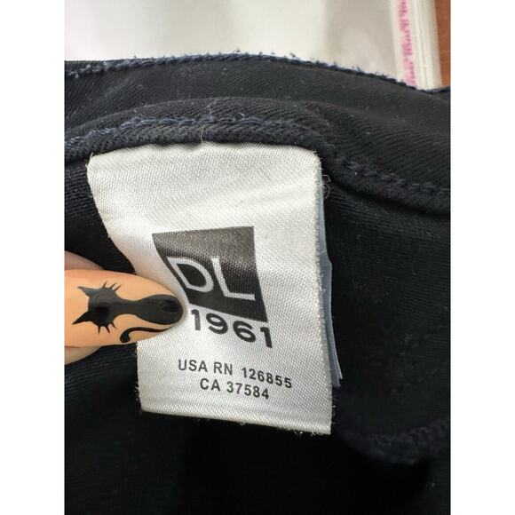 DL1961 Waxed Denim Modal Blend Instasculpt Gothic Grunge Luxury Crop Boot Jeans - Picture 6 of 10